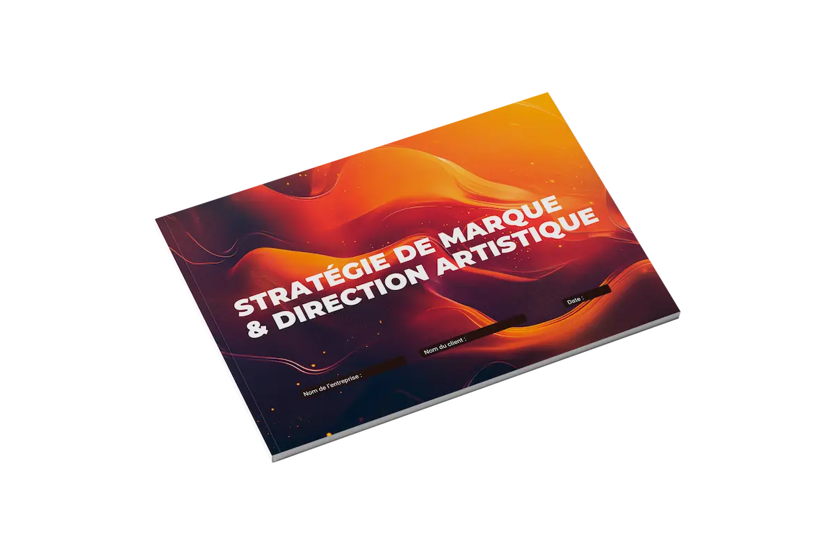 Dossier représentant la premiere page du document " stratégie de marque et direction artistique " .