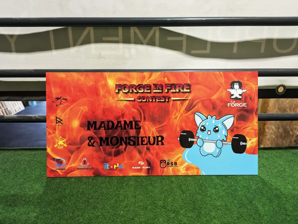 La pancarte offerte aux participants lors d'une compétition de crossfit